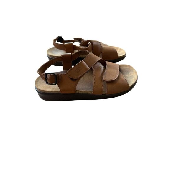 SAS Womens Brown Leather Huggy All Day Tripad Comfort Sandals Size 8M - Picture 3 of 15